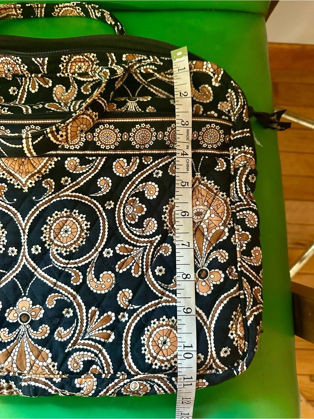 Vera Bradley Cafe Latte Pattern Laptop Bag